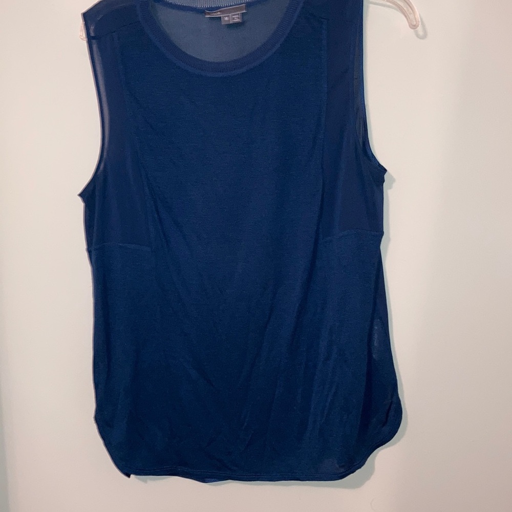 Blue Vince silk blend tank top